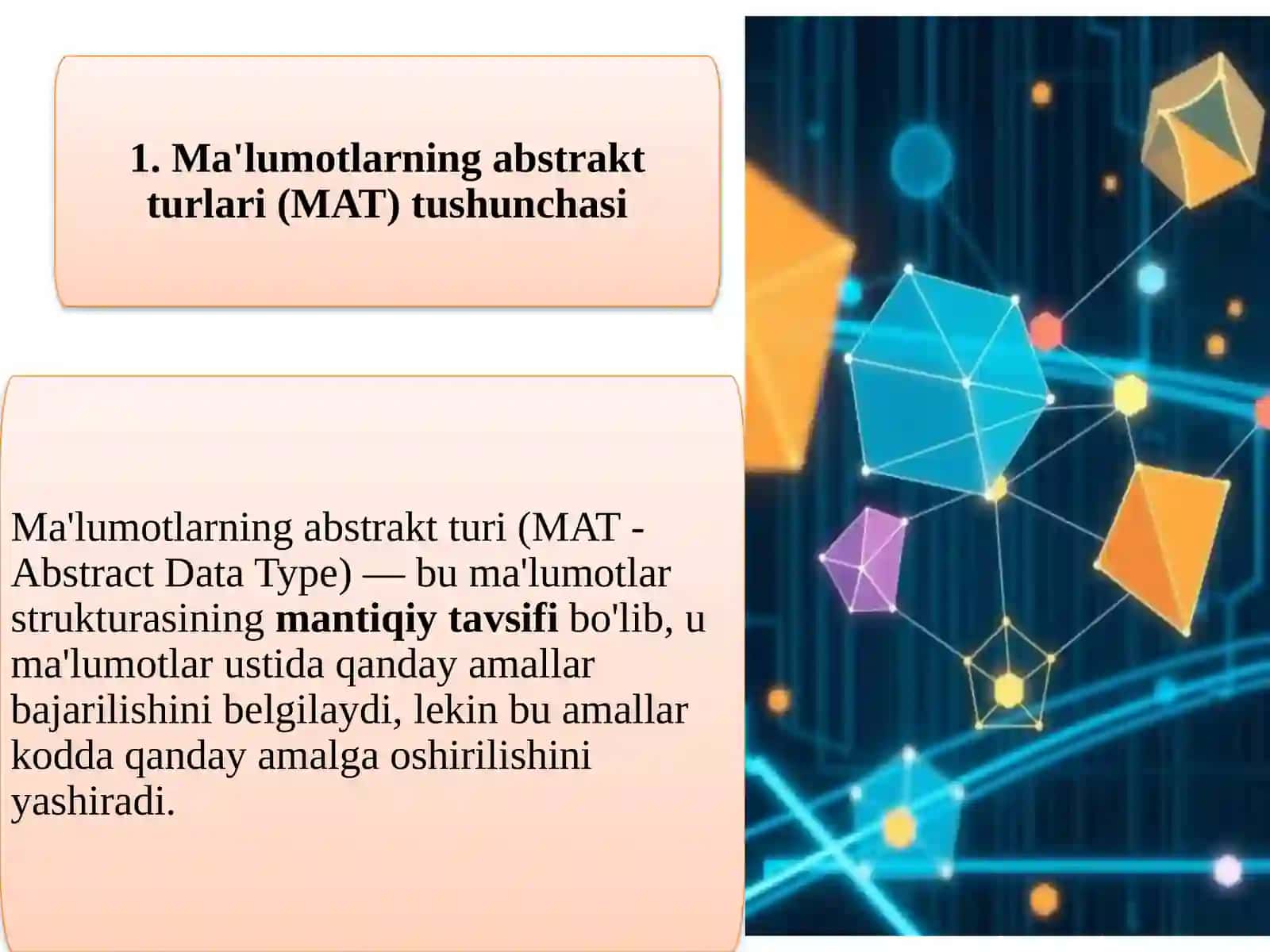 Ma'lumotlarning abstrakt turlari va ular asosida dasturlash 3