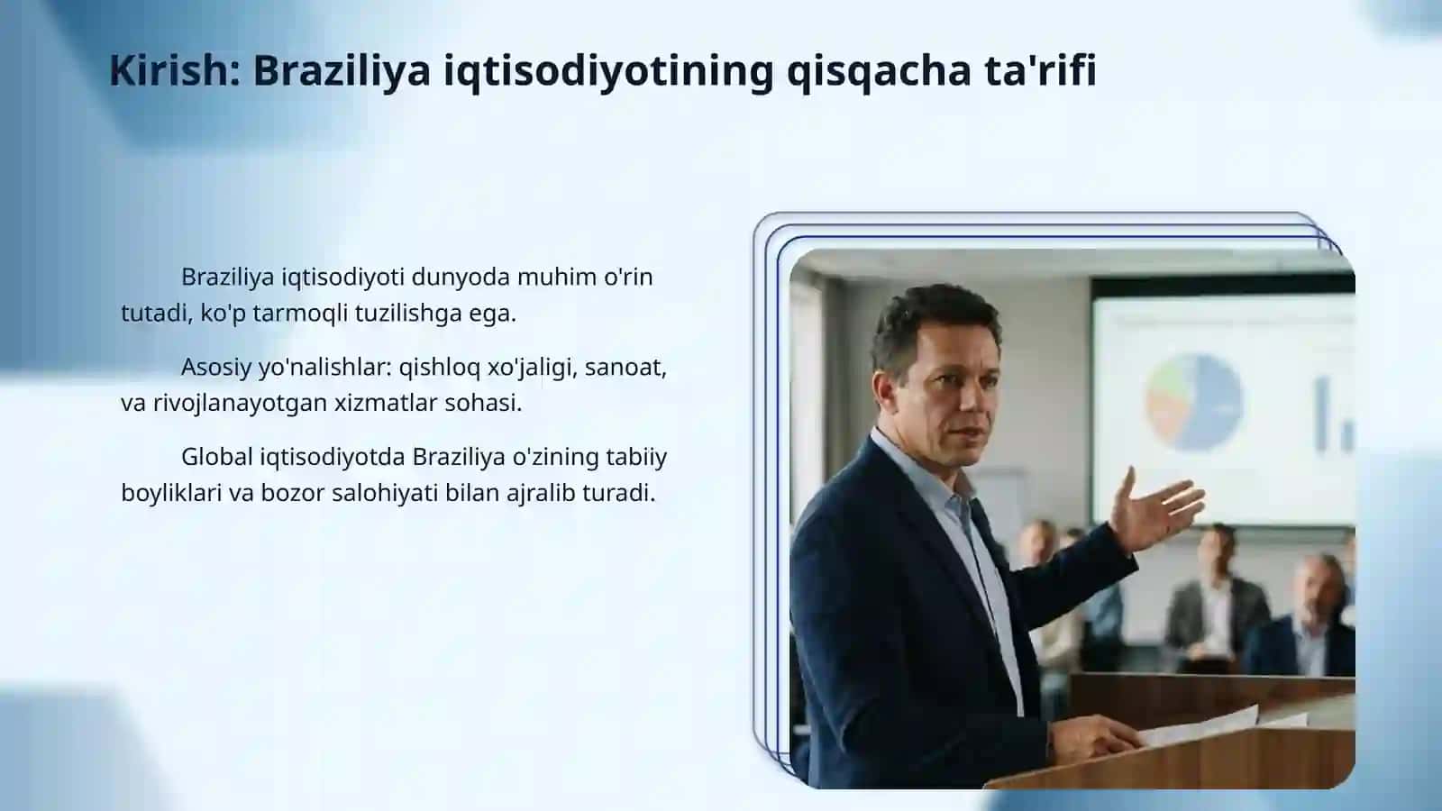 Braziliya federativ respublikasi iqtisodiyoti. Jahon mamlakatlari bilan olib• borayotgan igtisodiy munosabatlari 3