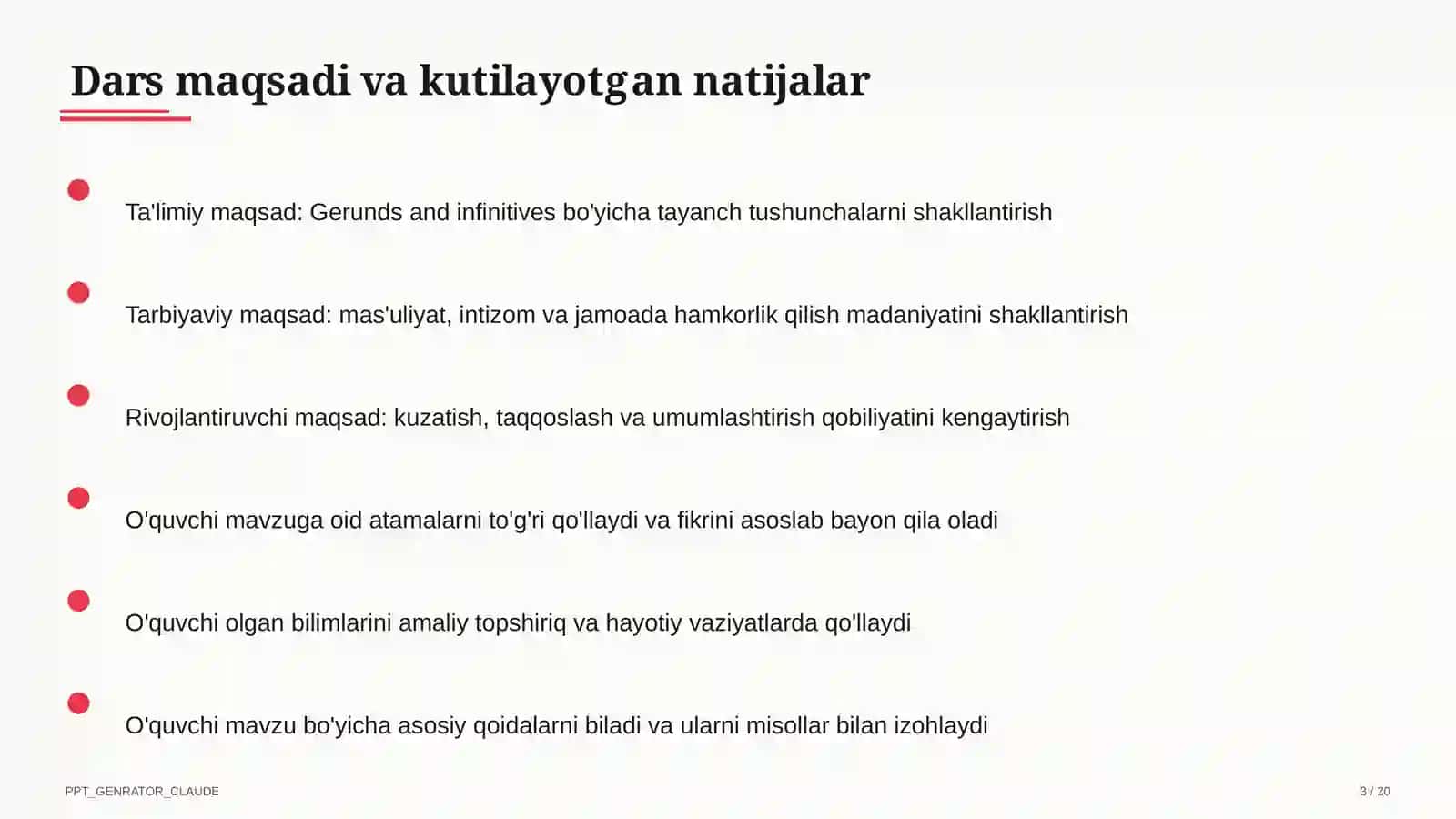 Gerunds and infinitives (11-sinf) 3