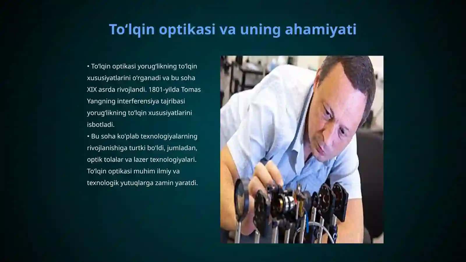 Toʻlqin optikasi va axborot texnologiyalaridagi qoʻllanilishi 3