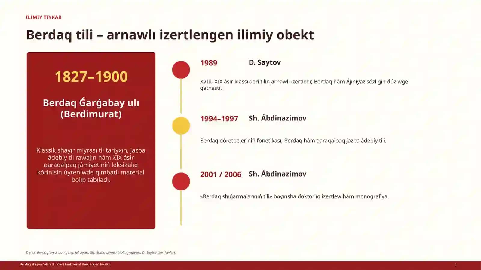 BERDAQ SHIǴARMALARI TILINDEGI FUNKCIONAL SHEKLENGEN LEKSIKA 3