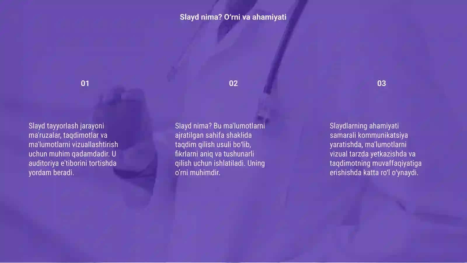 Slayd tayyorlatmoqchiman 3