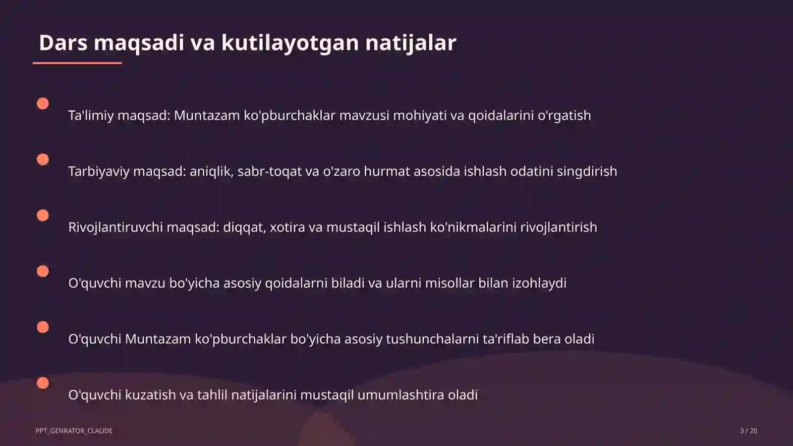 Muntazam ko'pburchaklar (9-sinf) 3