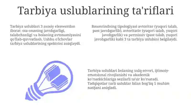 Tarbiyaning o'ziga xos usullari 3