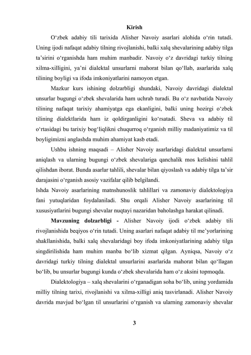 Alisher Navoiy asarlari tilida dialektal unsurlarning bugungi shevalarga munosabati 3