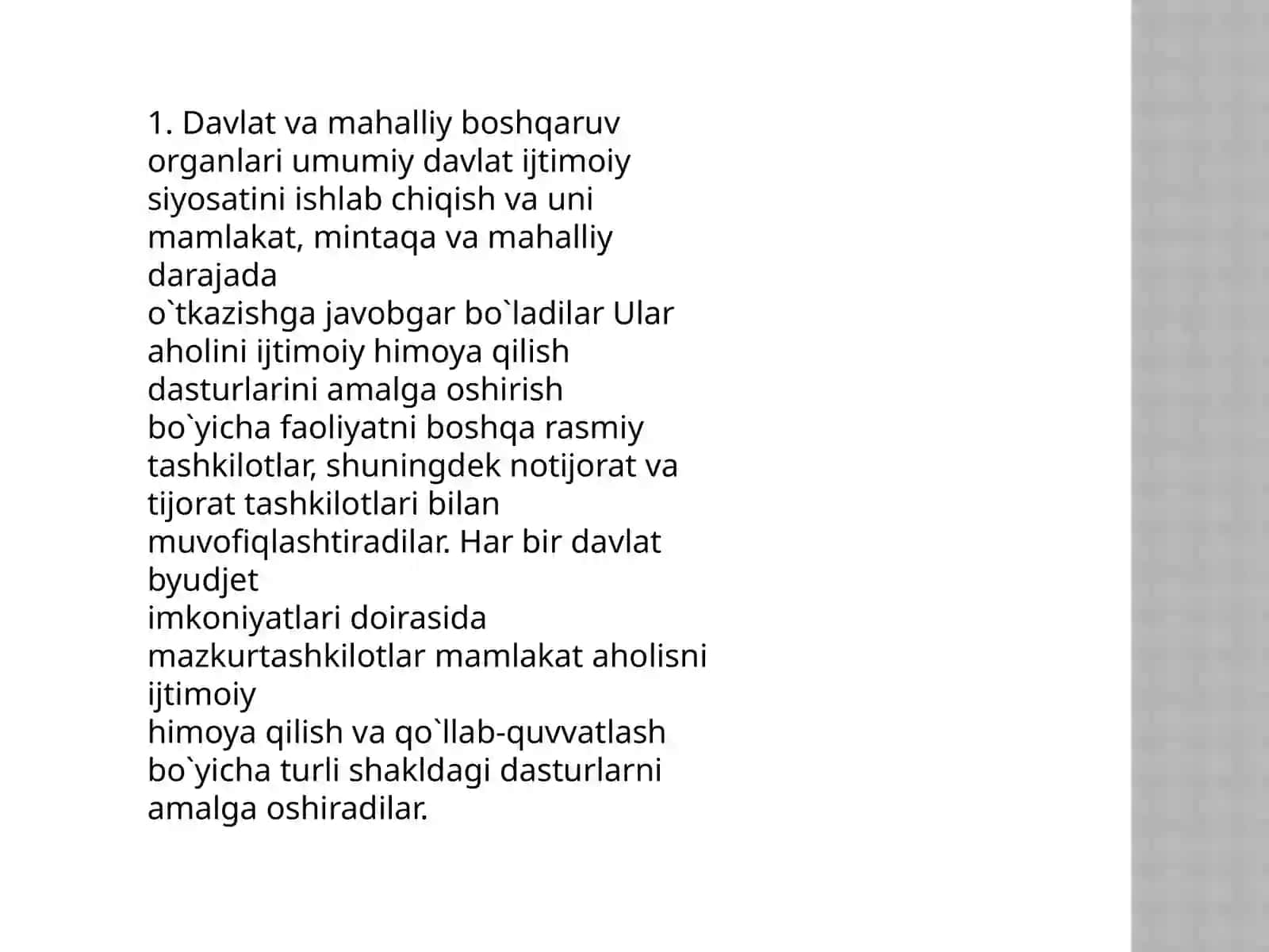 Aholini ijtimoiy himoya qilish tizimida davlat va nodavlat tashkilotlar o‘rni 3