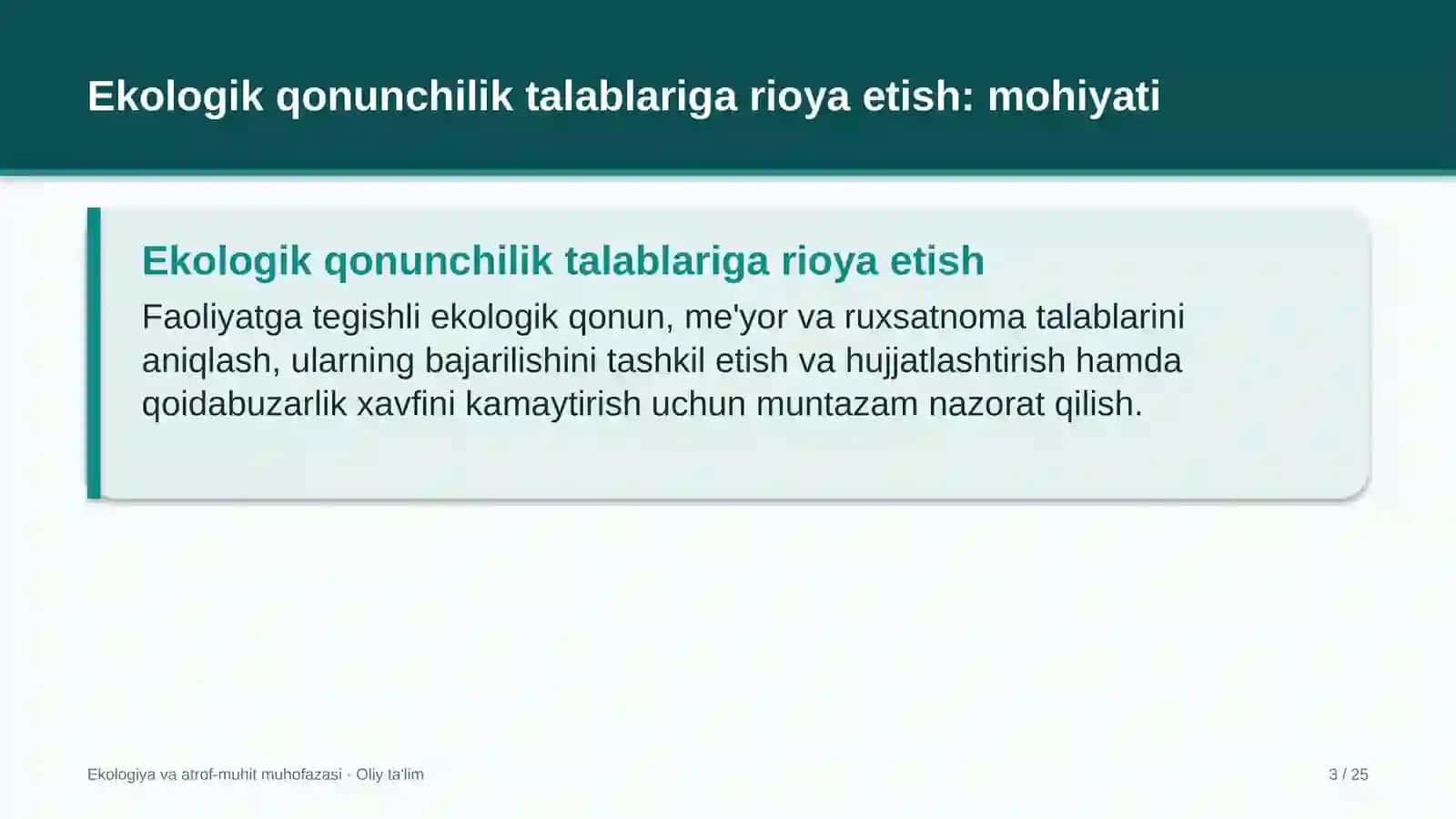 bog'dorchilikda ekologik qonunchilik talablariga rioya etish 5910 3