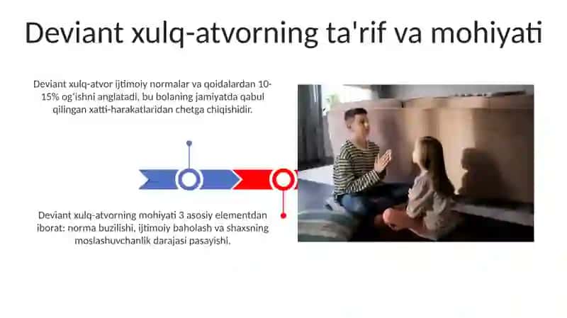 Bolalarda deviant xulqning namoyon boʻlishi shakllari 3