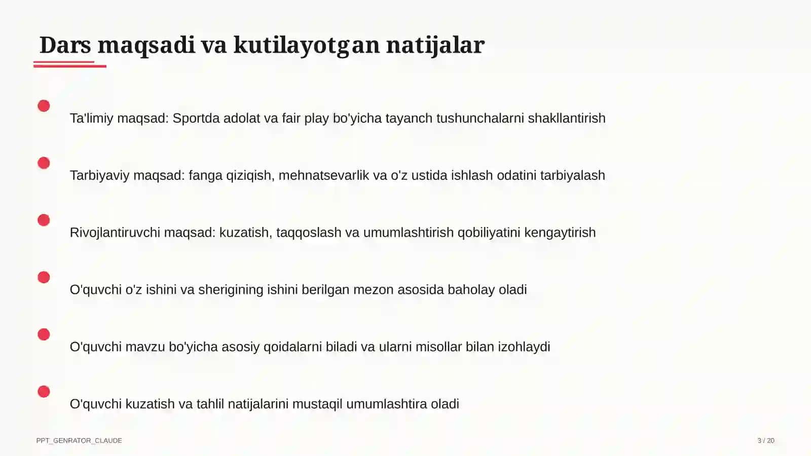 Sportda adolat va fair play (10-sinf) 3