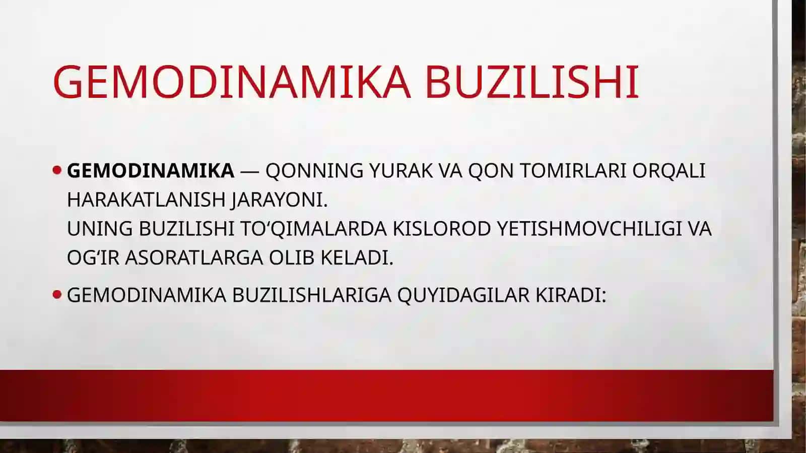Tema:Gemodinamika buzulishi 3