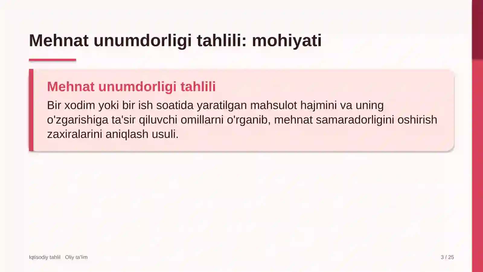 savdo markazlarida mehnat unumdorligi tahlili 6655 3