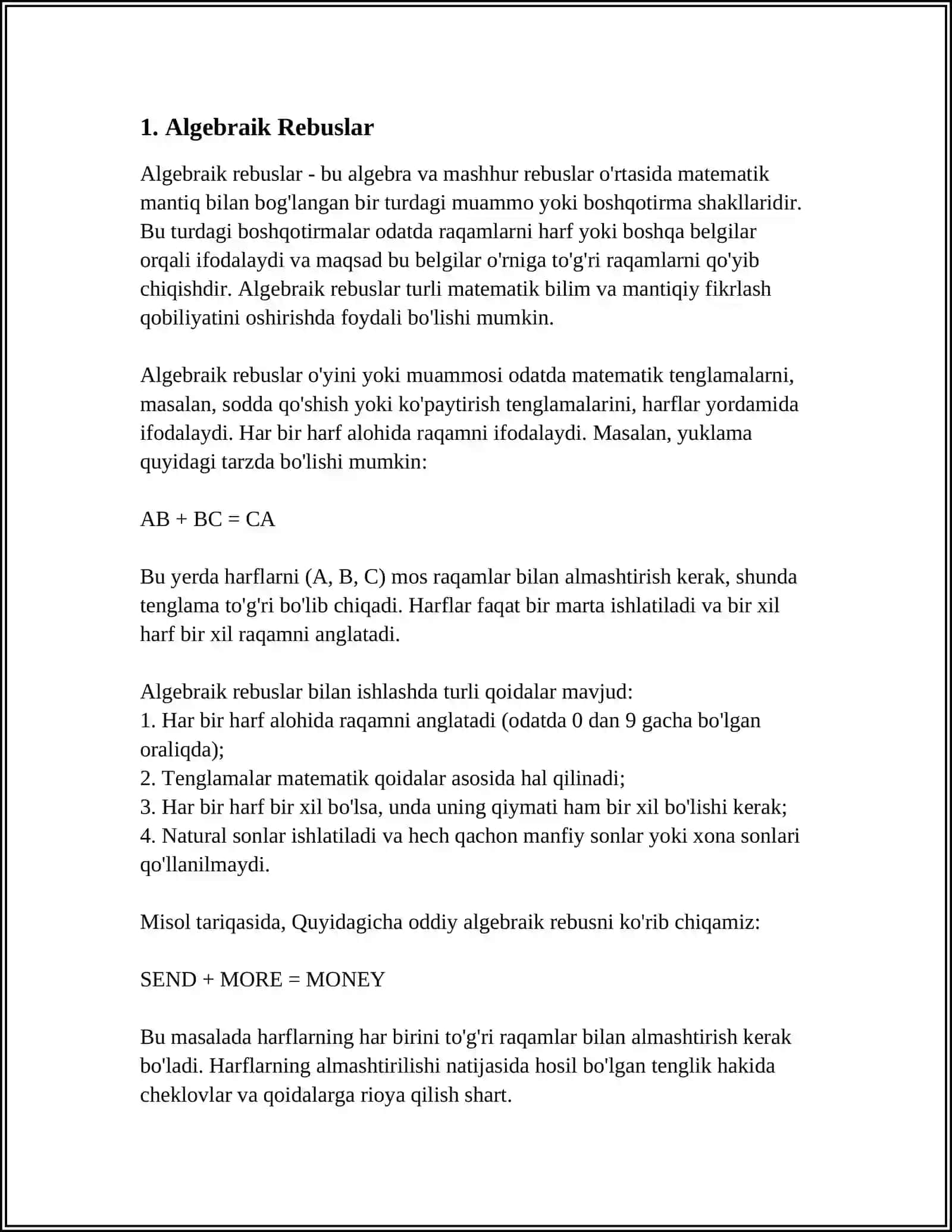 MATEMATIK REBUSLAR 3
