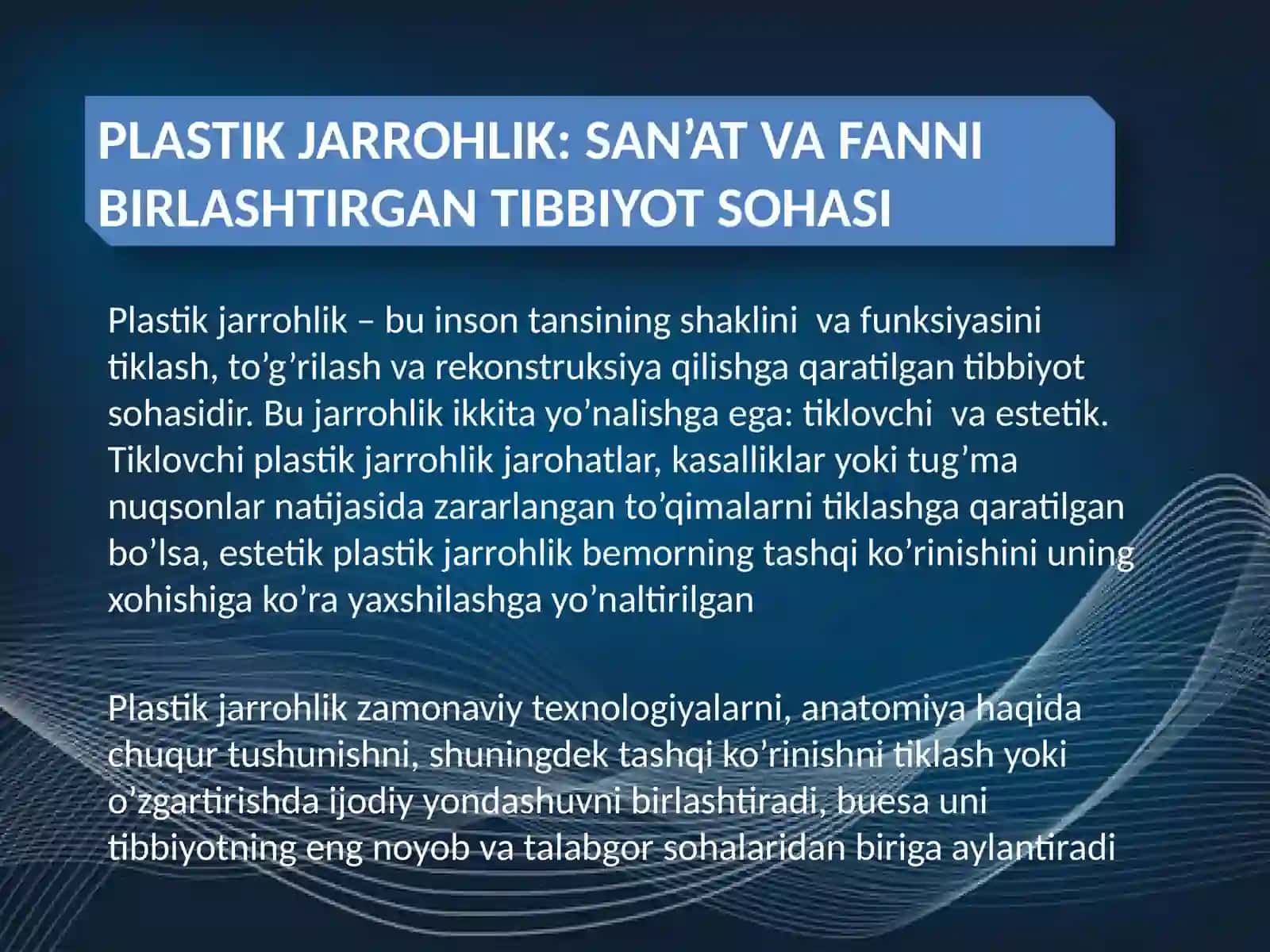 Plastik jarrohlik 3