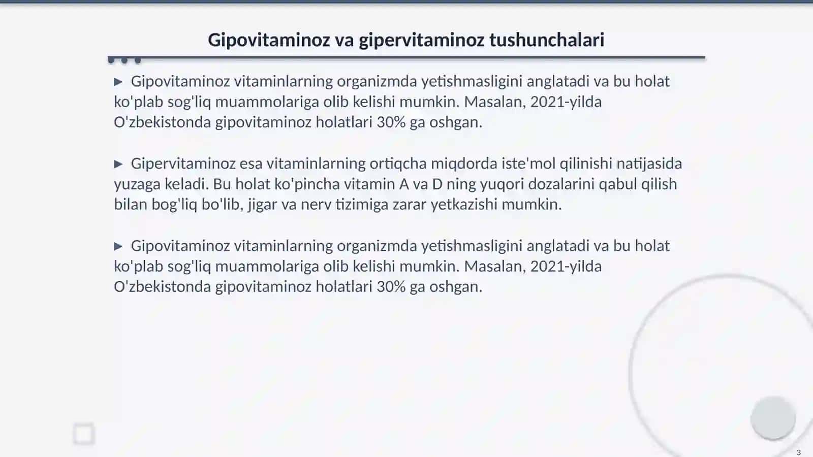 Modda almashuvining buzilishi 3