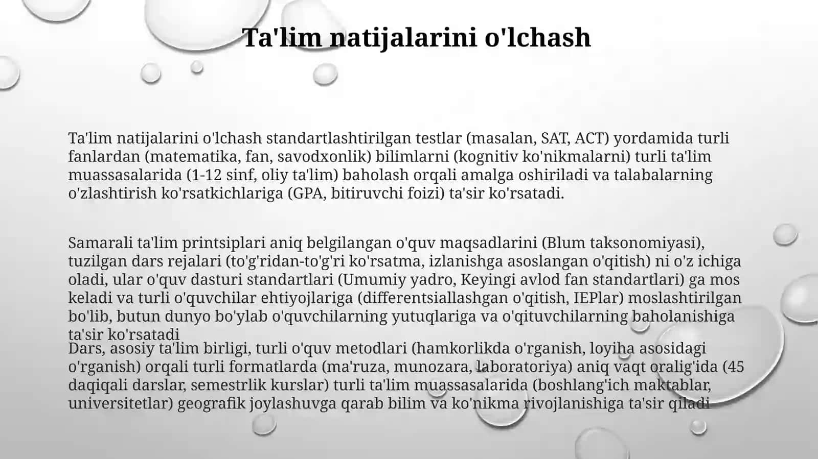 Taʼlim tamoyillari va qoidalari. Dars taʼlimning asosiy shakli sifatida 3