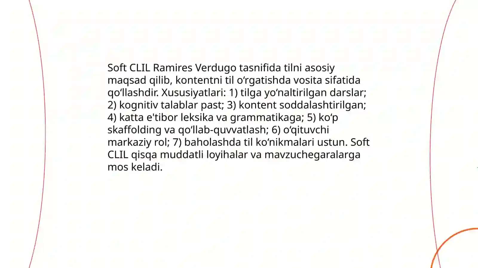 Soft CLILning xususiyatlari 3