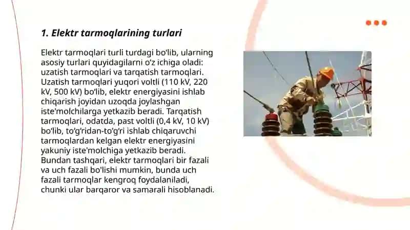 Elektr tarmoqlarining turlari 3