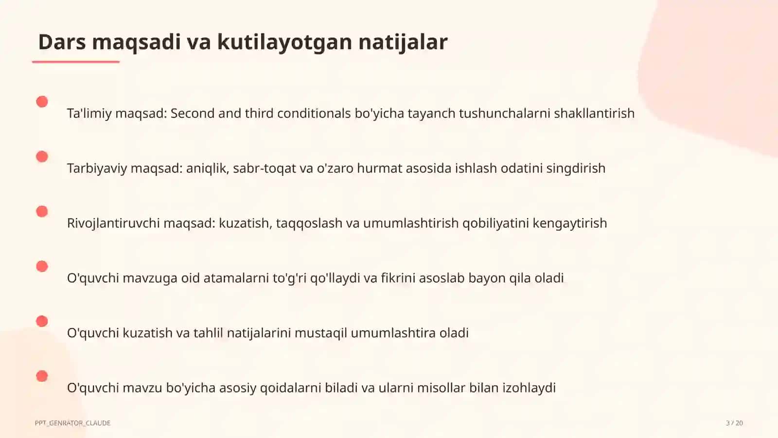 Second and third conditionals (10-sinf) 3