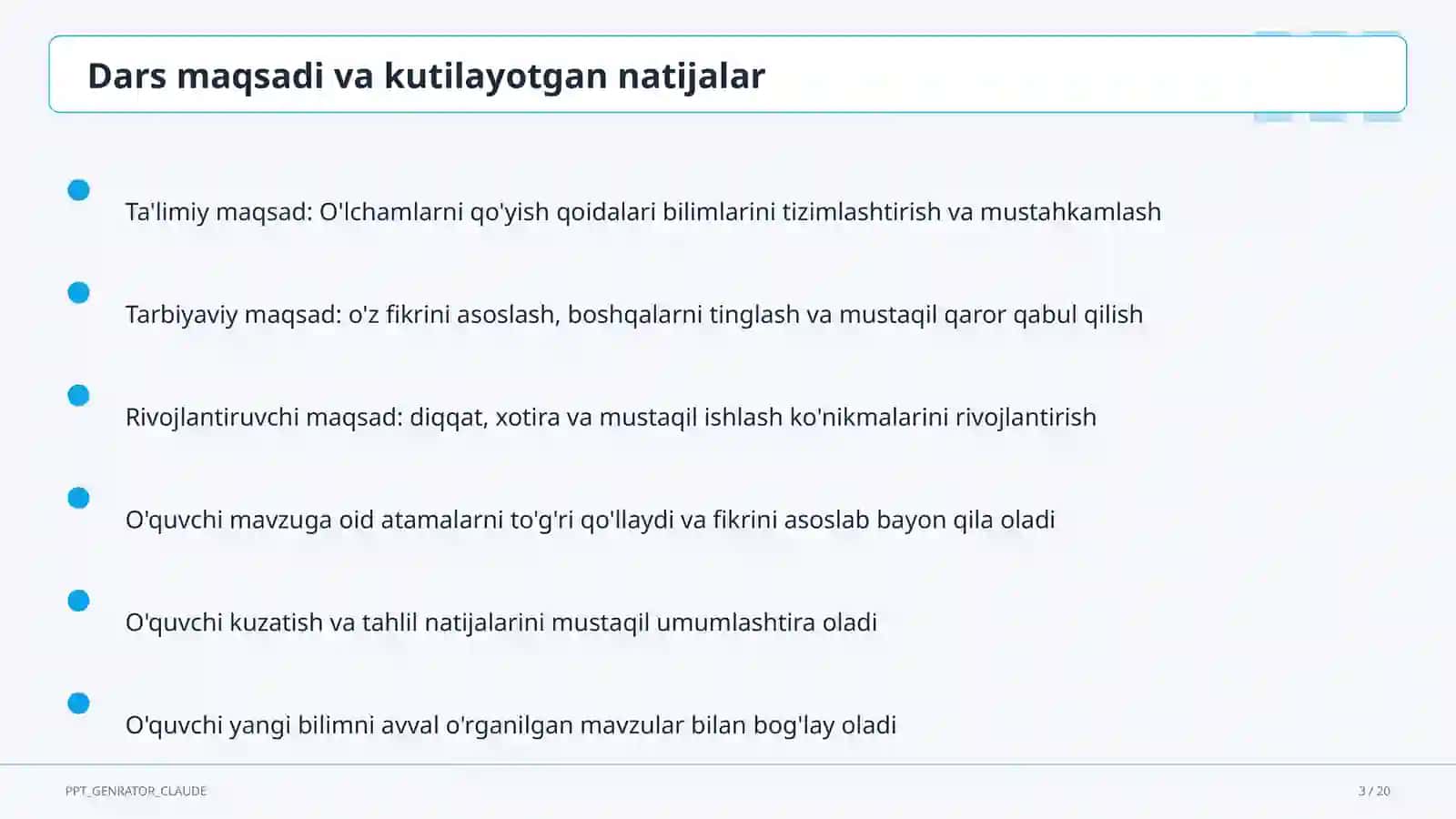O'lchamlarni qo'yish qoidalari (8-sinf) 3