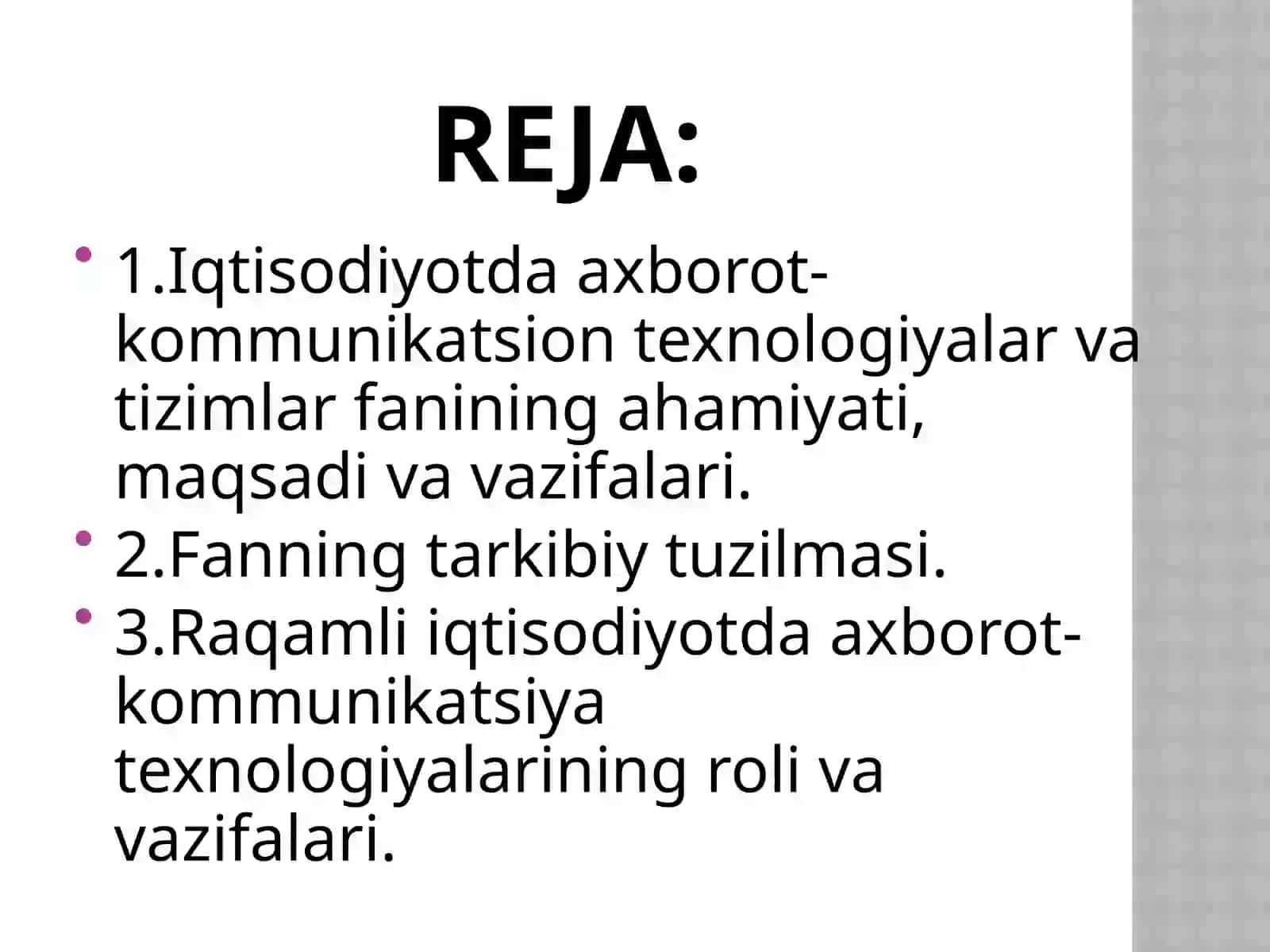 Iqtisodiyotda axborot-kommunikatsion texnologiyalar va tizimlar 3