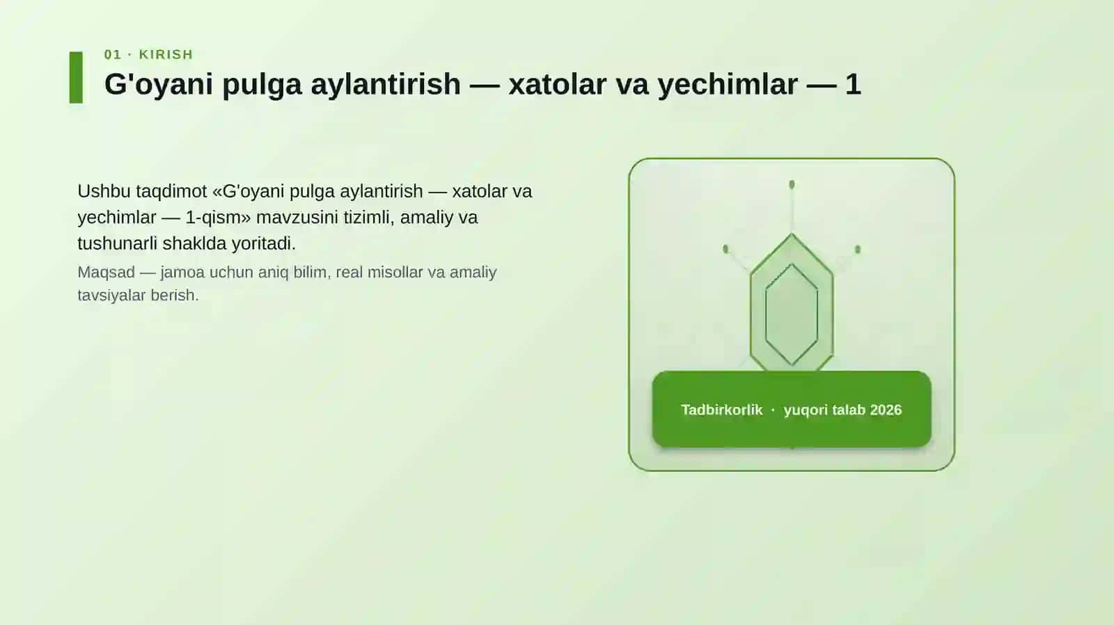 G'oyani pulga aylantirish — xatolar va yechimlar — 1-qism 3