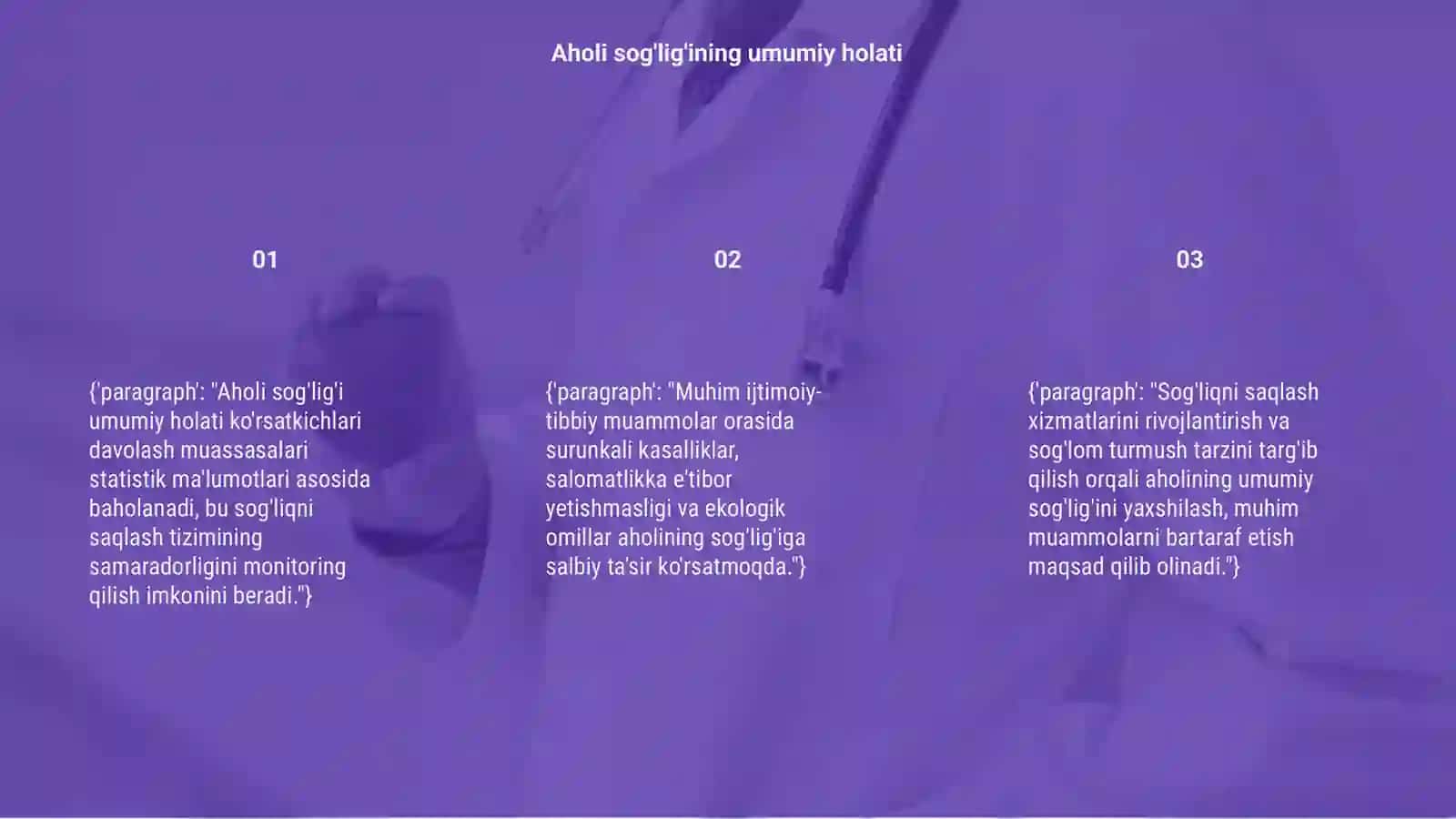 Aholini sog'lig'i ko'rsatkichlari va muhim ijtimoiy-tibbiy muammolar 3