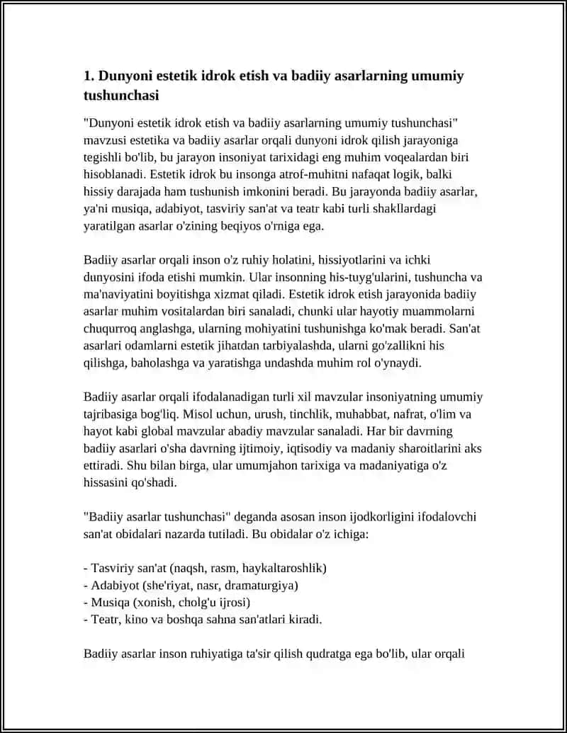 DUNYONI ESTETIK IDROK ETISHDA BADIIY ASARLARNING AHAMIYATI 3