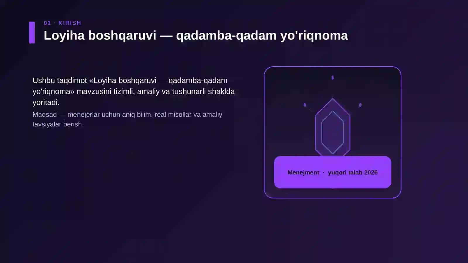 Loyiha boshqaruvi — qadamba-qadam yo'riqnoma 3