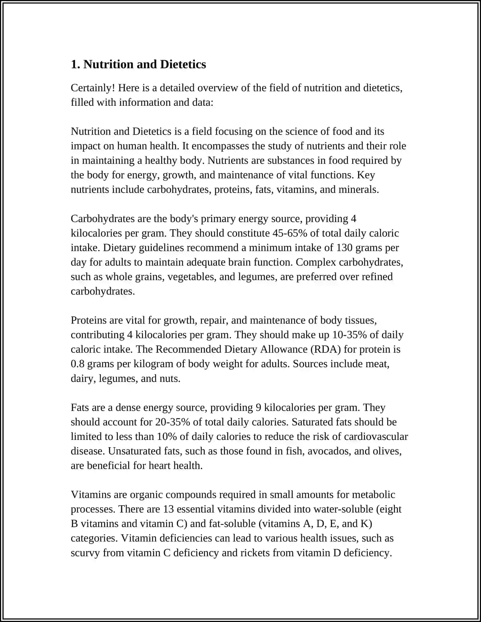 Nutrition and Dietetics 3