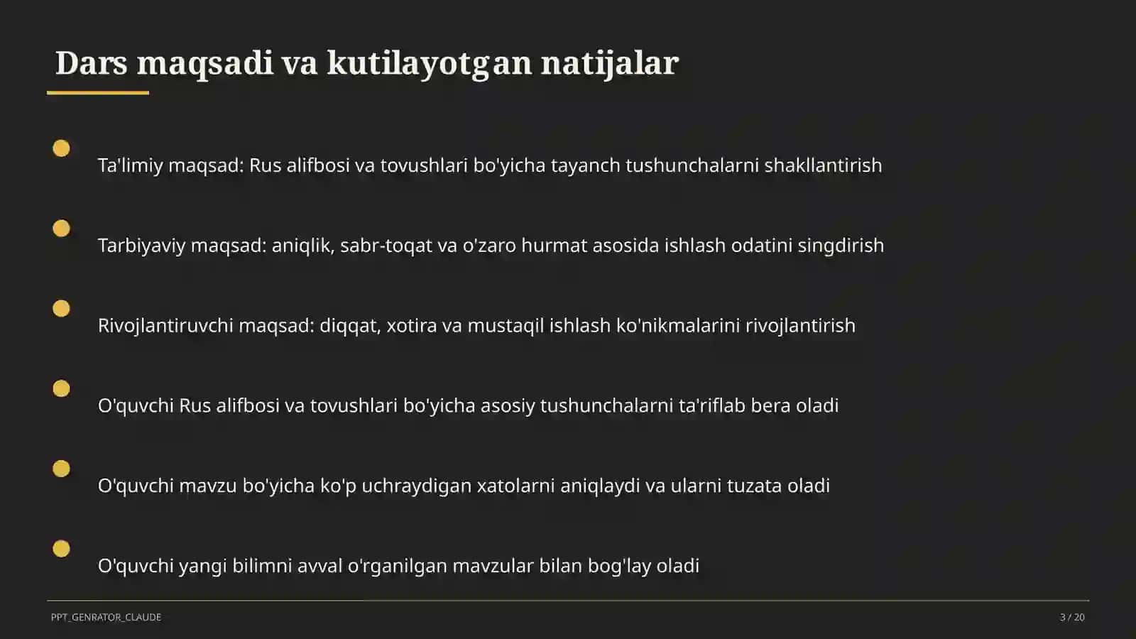 Rus alifbosi va tovushlari (2-sinf) 3