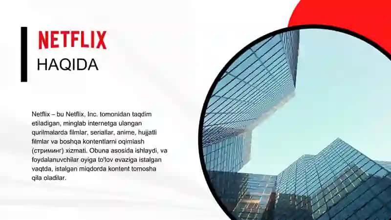 Netflix foyda va zarar bahosi || Taqdimot 3