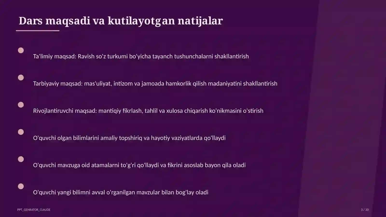 Ravish so'z turkumi (7-sinf) 3