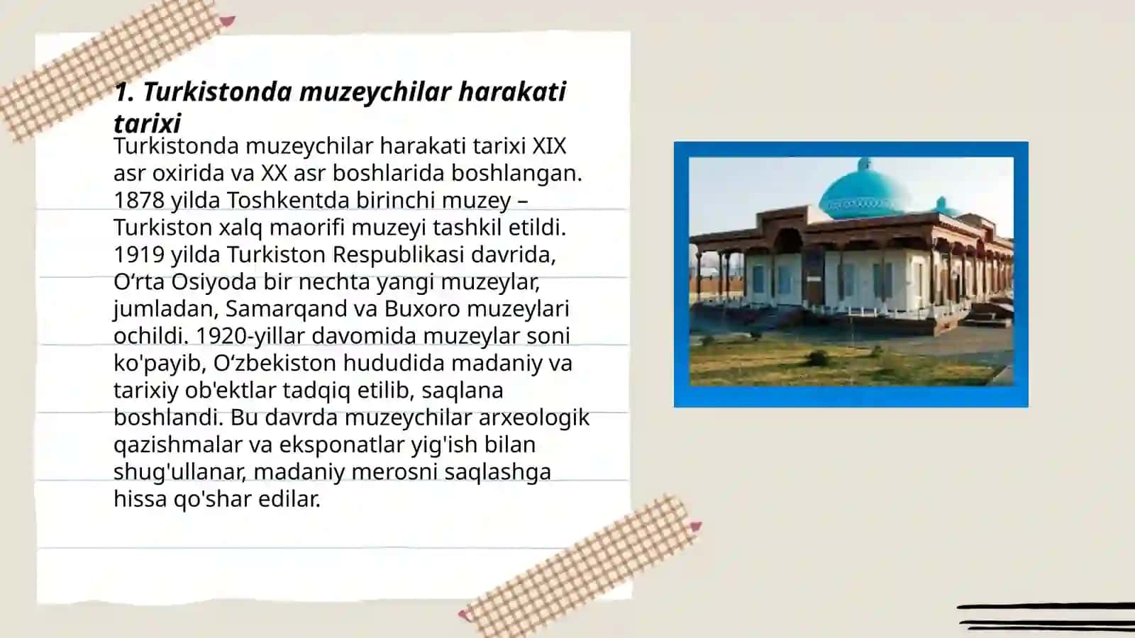 Turkistonda muzeychilar harakati tarixi 3
