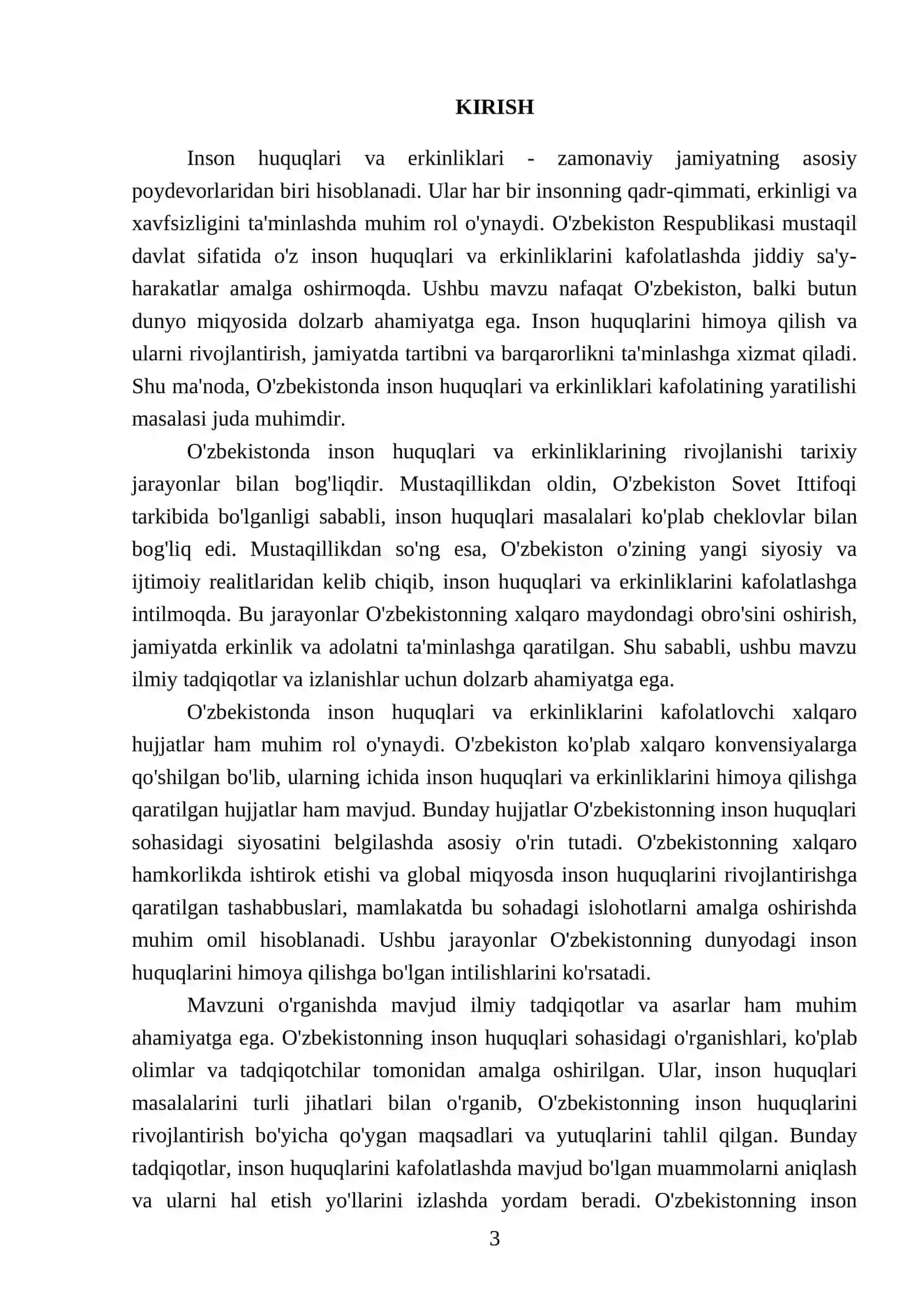 Õzbekistonda inson huquqlari va erkinliklari kafolatining yaratilishi 3