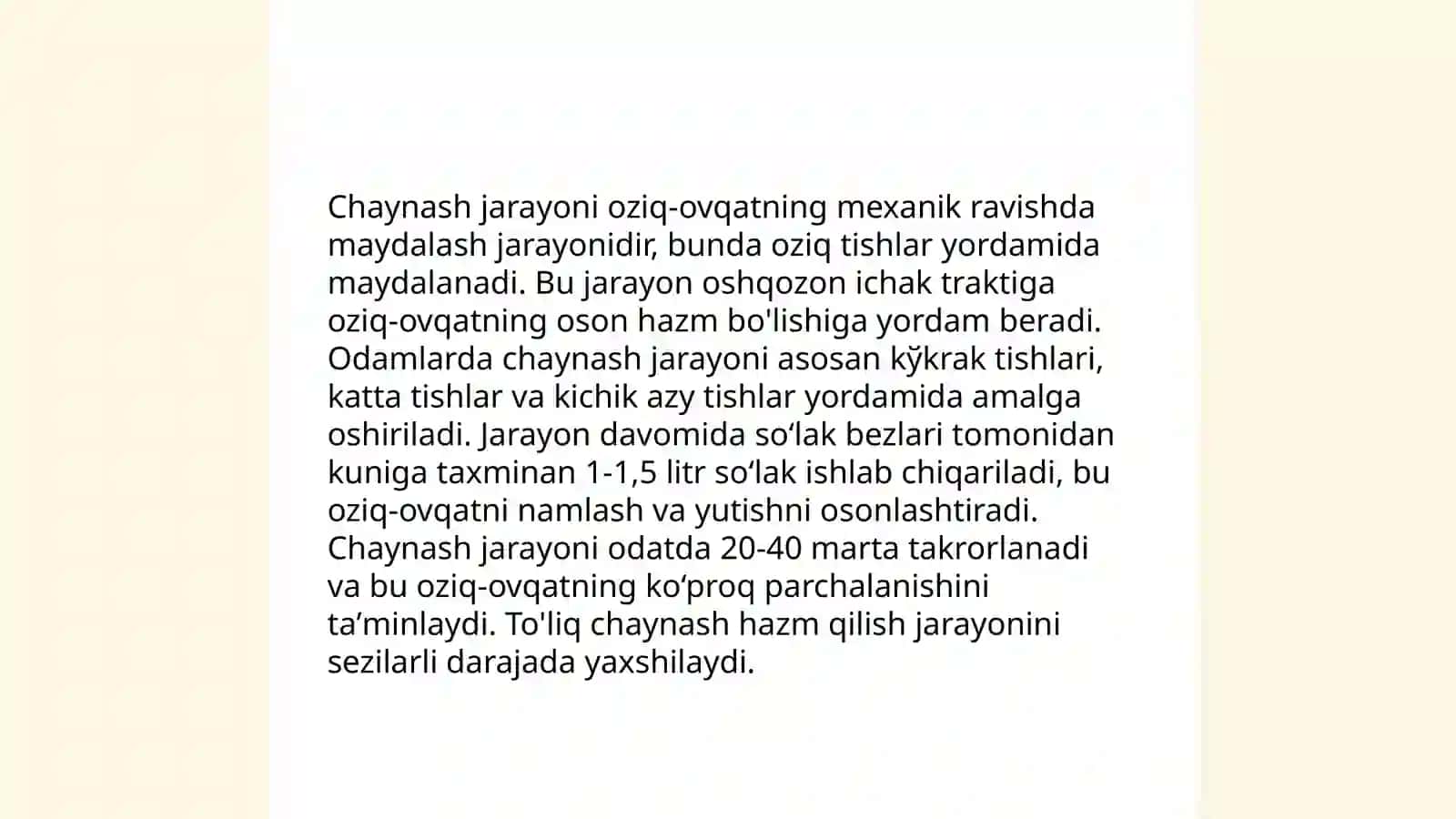 Chaynashda va uzib olishda pastki jag'ning chaynov harakatlaridagi bosqichlar 3