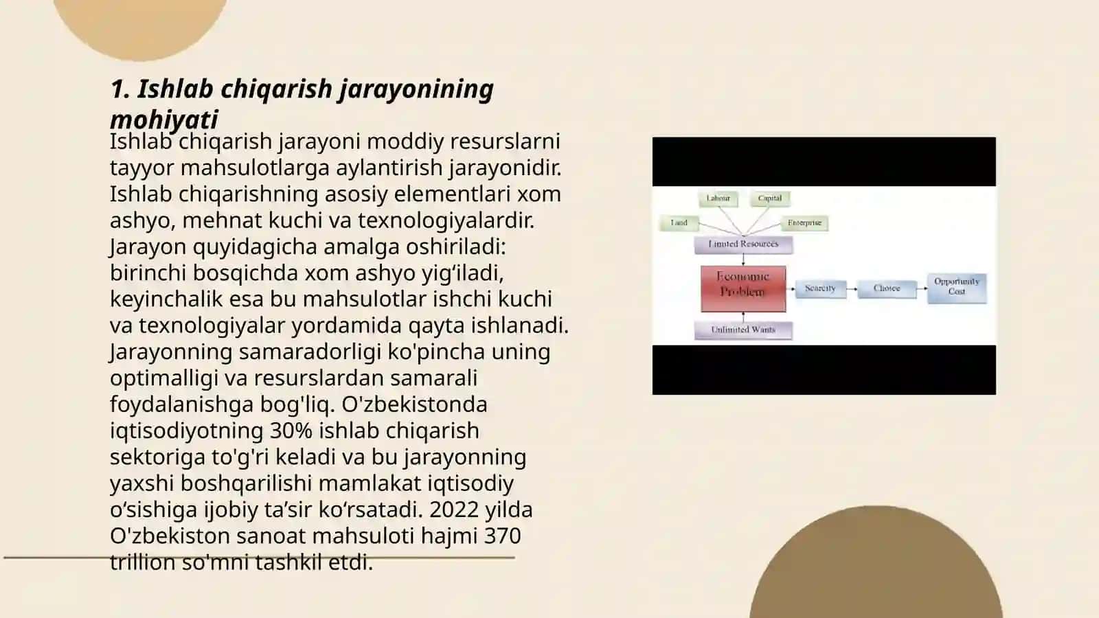 Ishlab chiqarish jarayonida iqtisodiy tizimlar 3