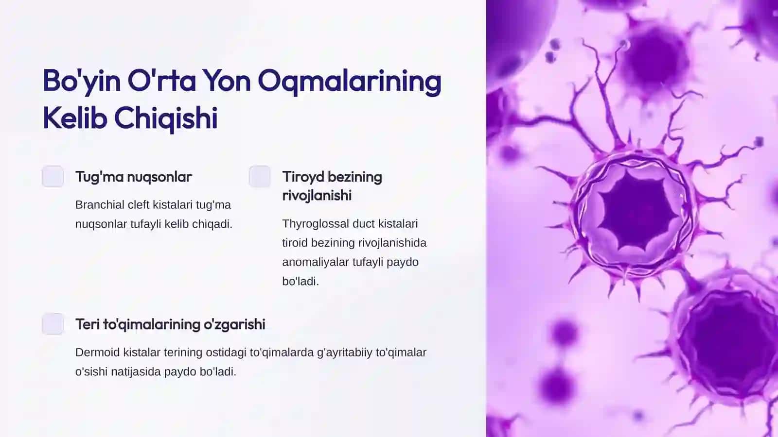 Bo'yin O'rta Yon Oqmalari va Kistalar 3