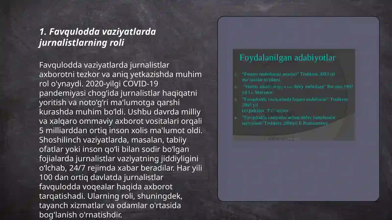 Jurnalistlik axloq me'yorlari va favqulodda vaziyatlar 3
