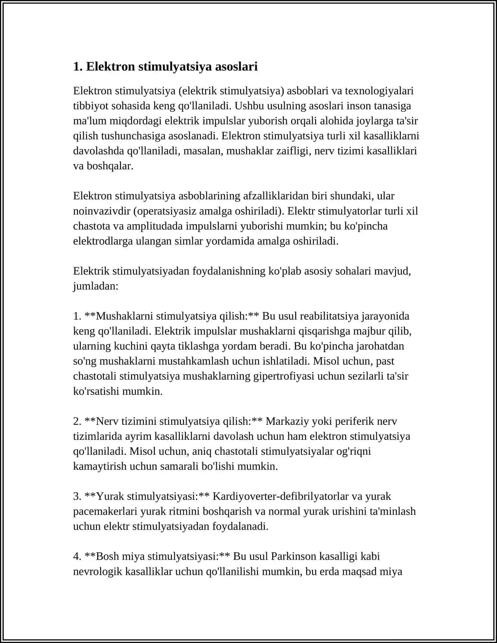 ELEKTRON STIMULATORLAR. PAST CHASTOTALI FIZIOTERAPEVTIK ELEKTRON APPARATLAR 3