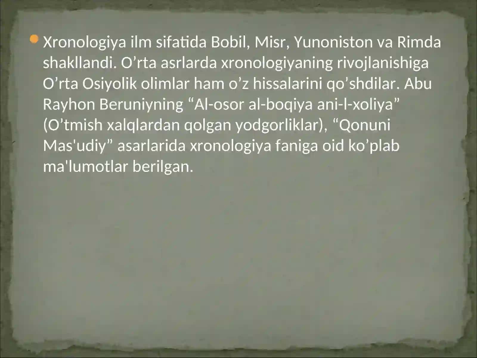 Xronologiya 3