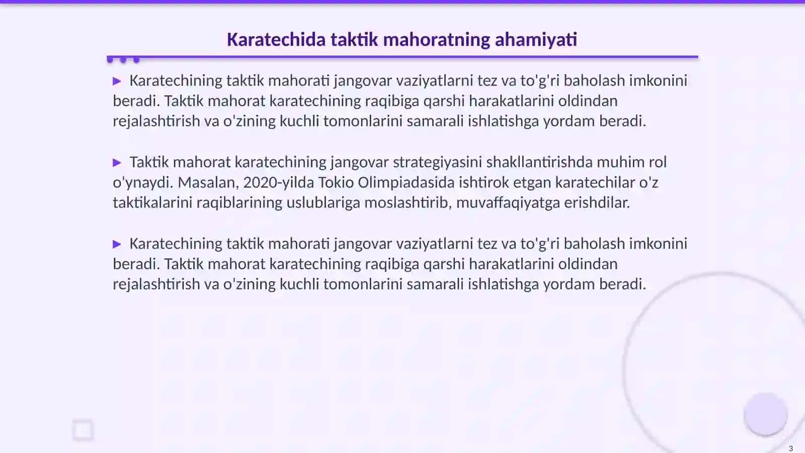 Karatechining taktik mahoratini oshirish yollari 3