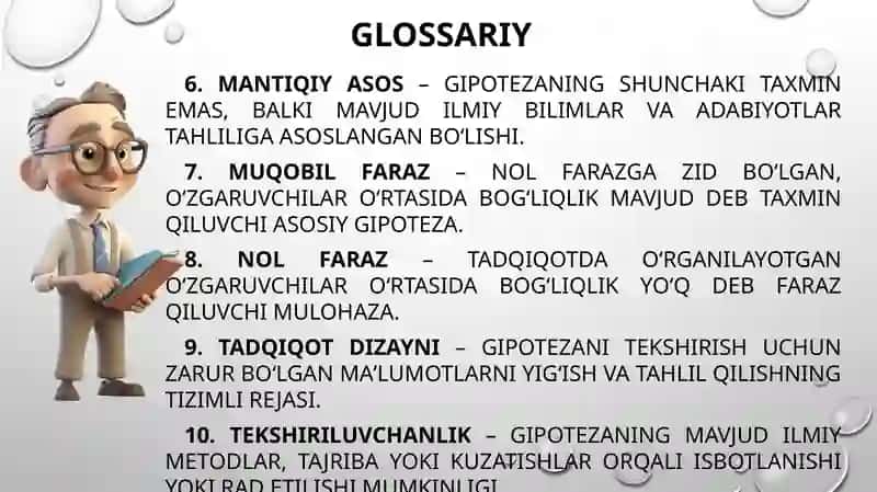 Tadqiqot savollari va gipotezalarini ishlab chiqish 3