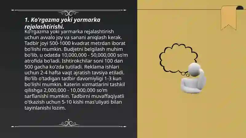 Ko'rgazma va yarmarkalarda ishtirok etish jarayoni 3