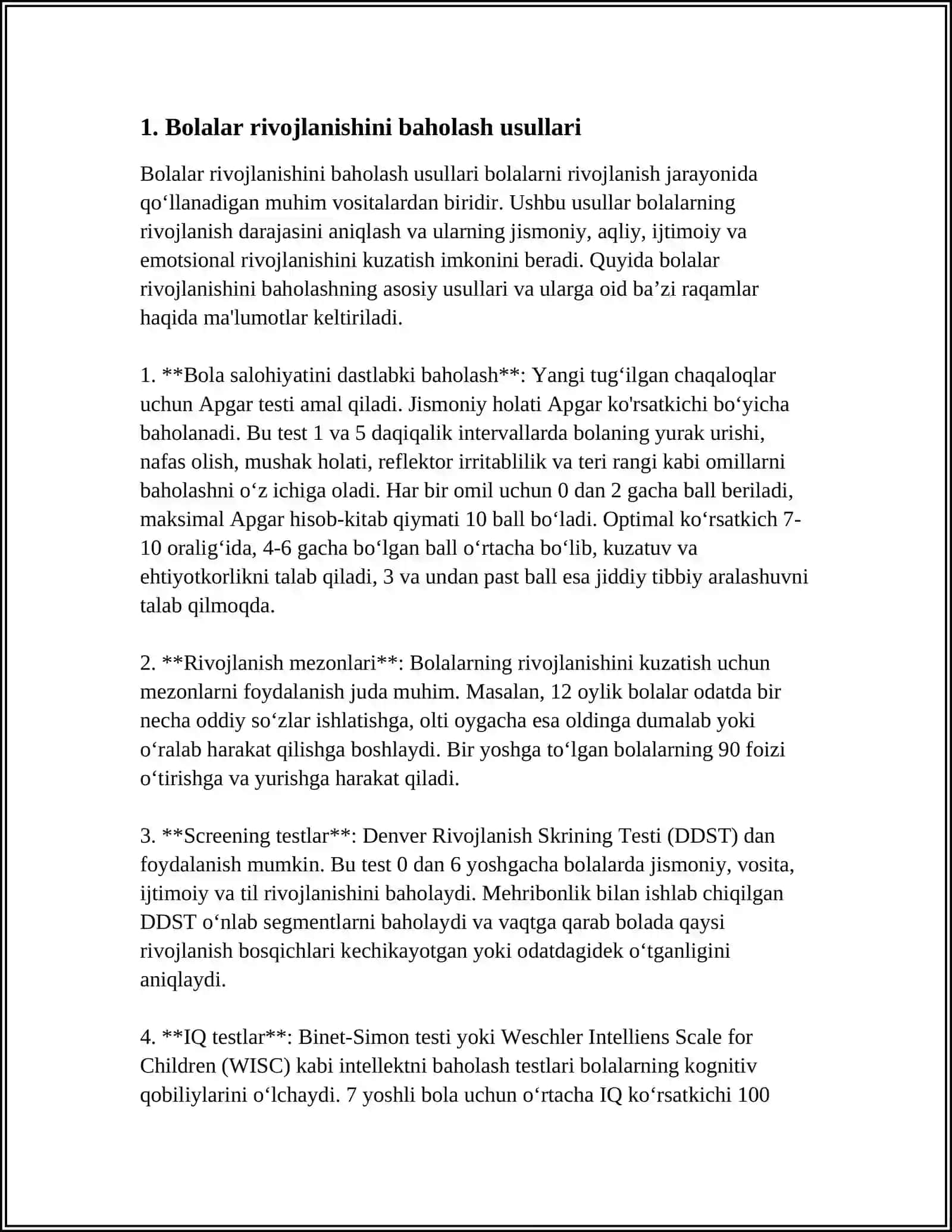 MAKTABGACHA TAʼLIM TASHKILOTI PSIXOLIGINING BOLALAR RIVOJLANISH XARITASINI YURITISH 3