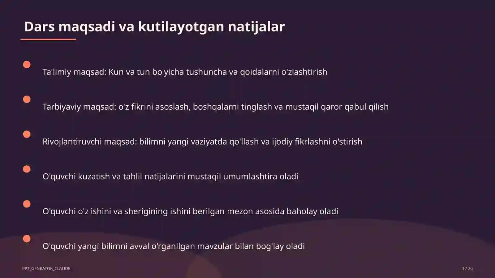 Kun va tun (1-sinf) 3