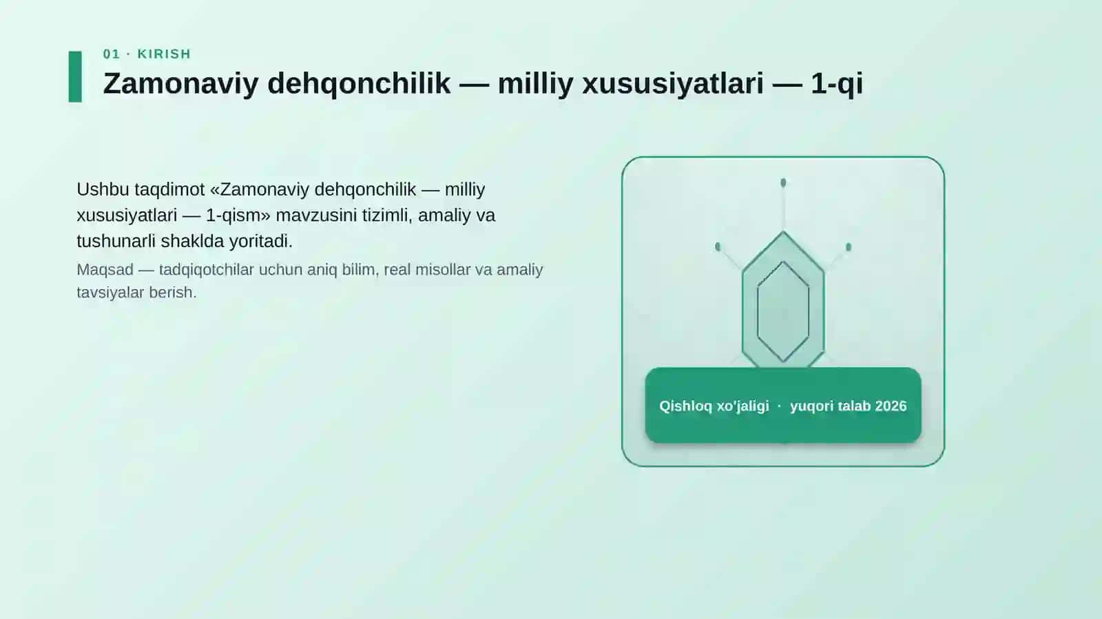 Zamonaviy dehqonchilik — milliy xususiyatlari — 1-qism 3