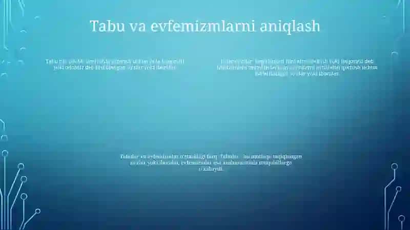Tabu Va Evfemizmlar 3