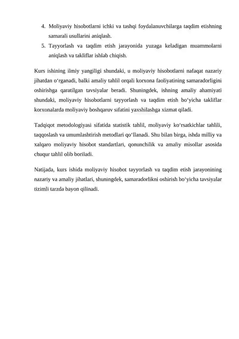 MOLIYAVIY HISOBOT TAYYORLASH VA TAQDIM ETISH JARAYONINI TAHLIL QILISH 3