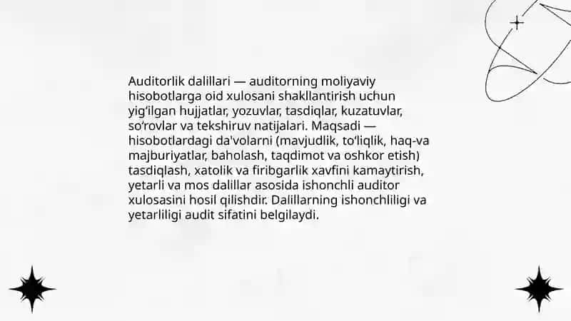 Auditorlik dalillar 3