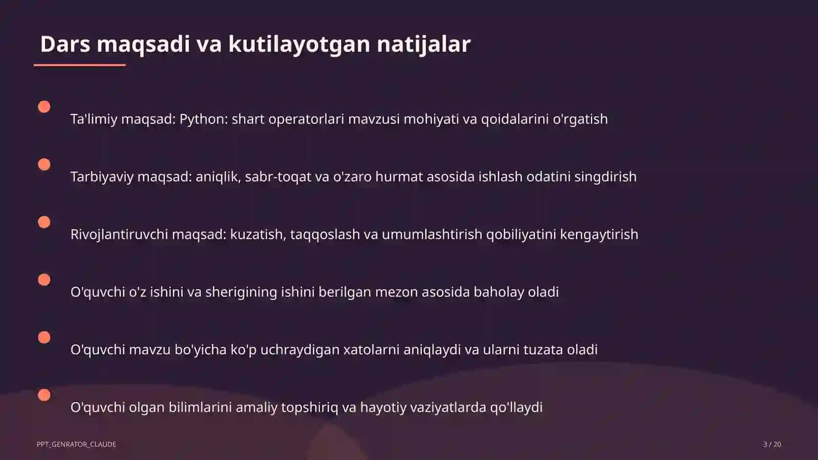 Python: shart operatorlari (8-sinf) 3